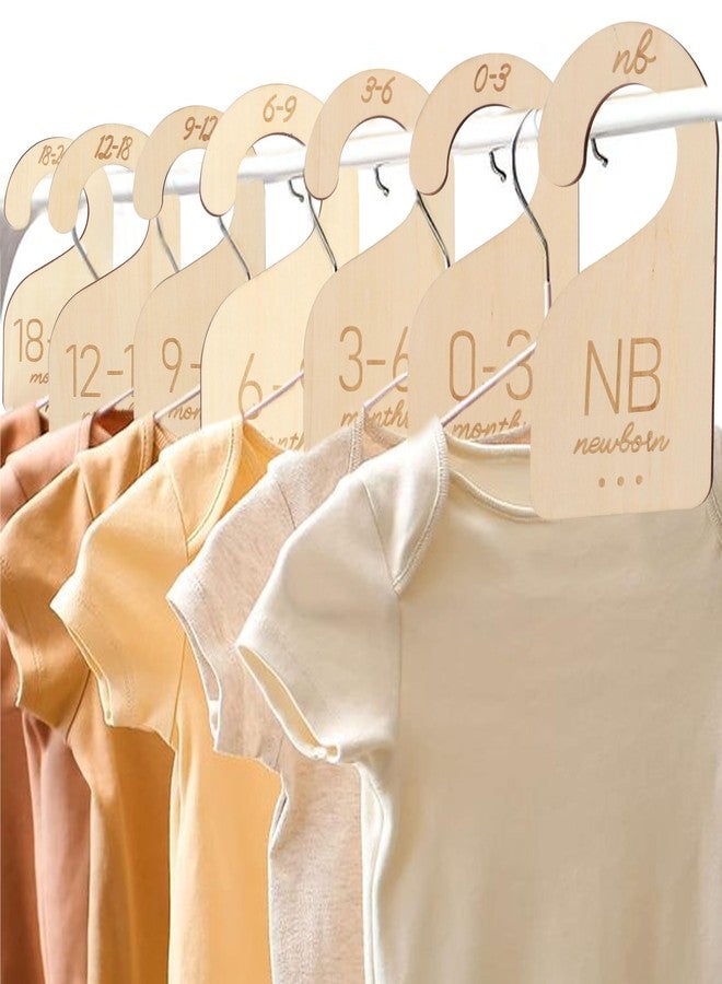 UOAOU Baby Closet Dividers Wooden - Clothes Size Markers for Babies,Organize Babies Closet Hanger,Baby Nursery Closet Dividers,Newborn to 24 Months for Home Nursery Clothes - Image 3
